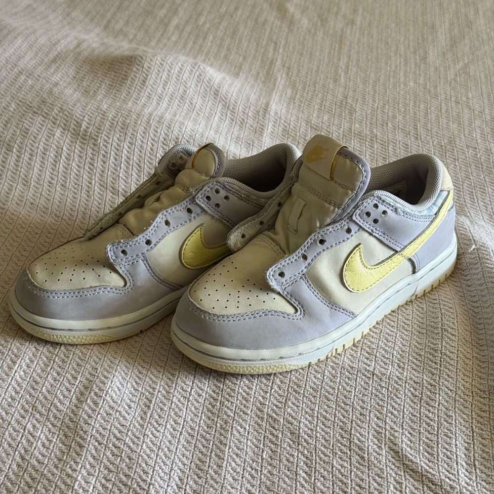 NIKE Kids Yellow and lavender Sneakers